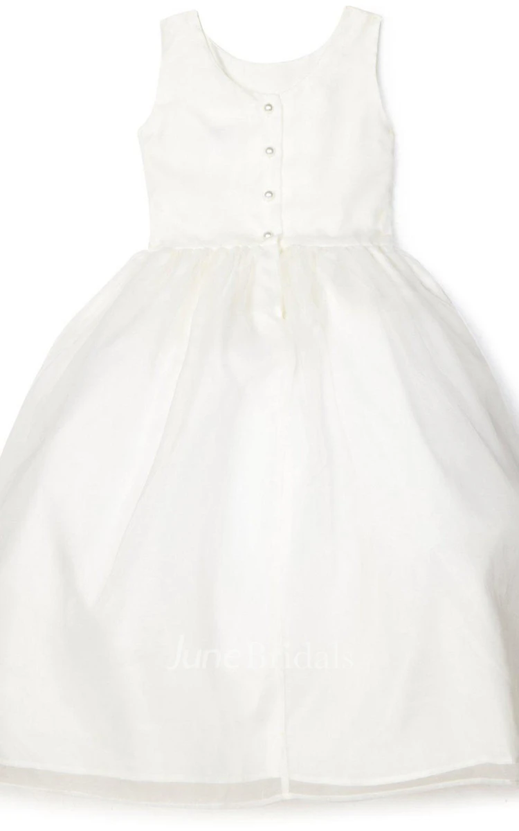 Sleeveless A-line Taffeta Dress With Pleats