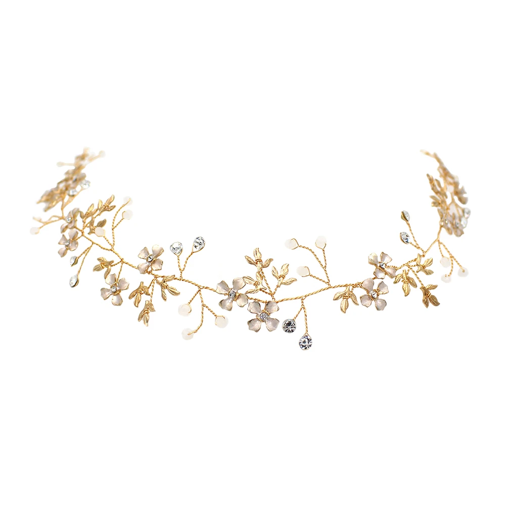 Forest Style Golden Rhinestone Hairbands