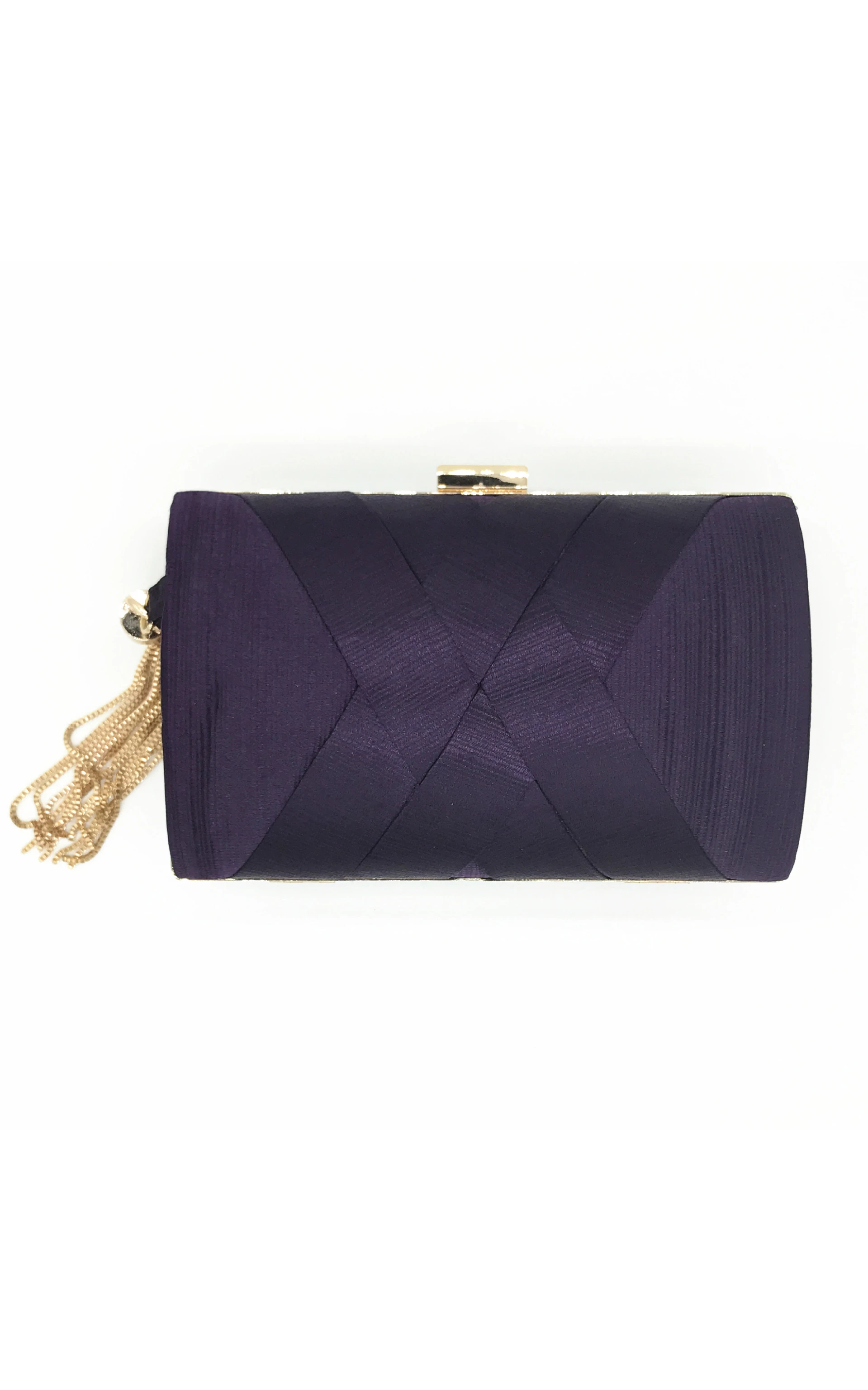Woven Satin Clutch