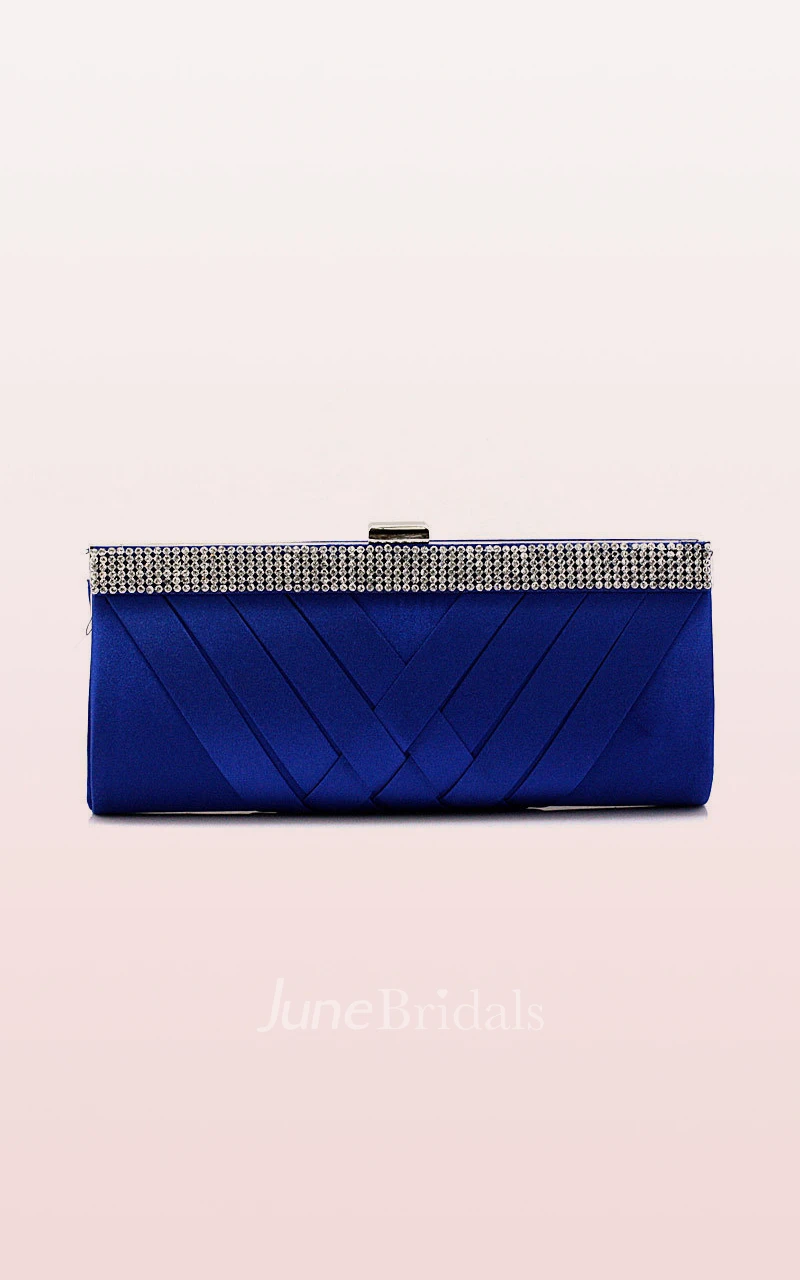 Rhinestone Woven Clutch