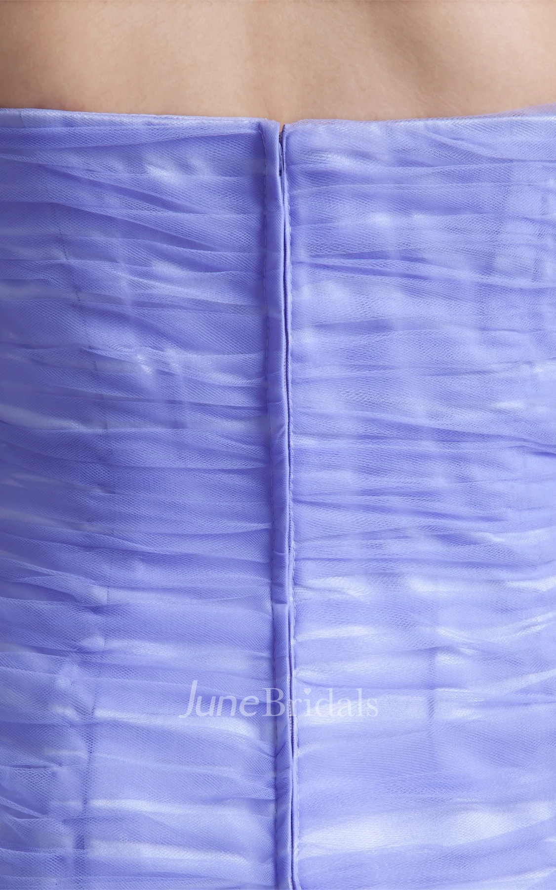 strapless tiered ball a-line criss-cross gown with ruffles