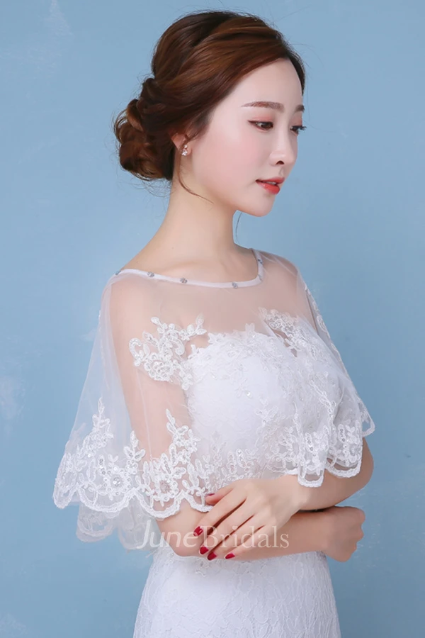 New Lace Diamond Necktie Cape Shawl