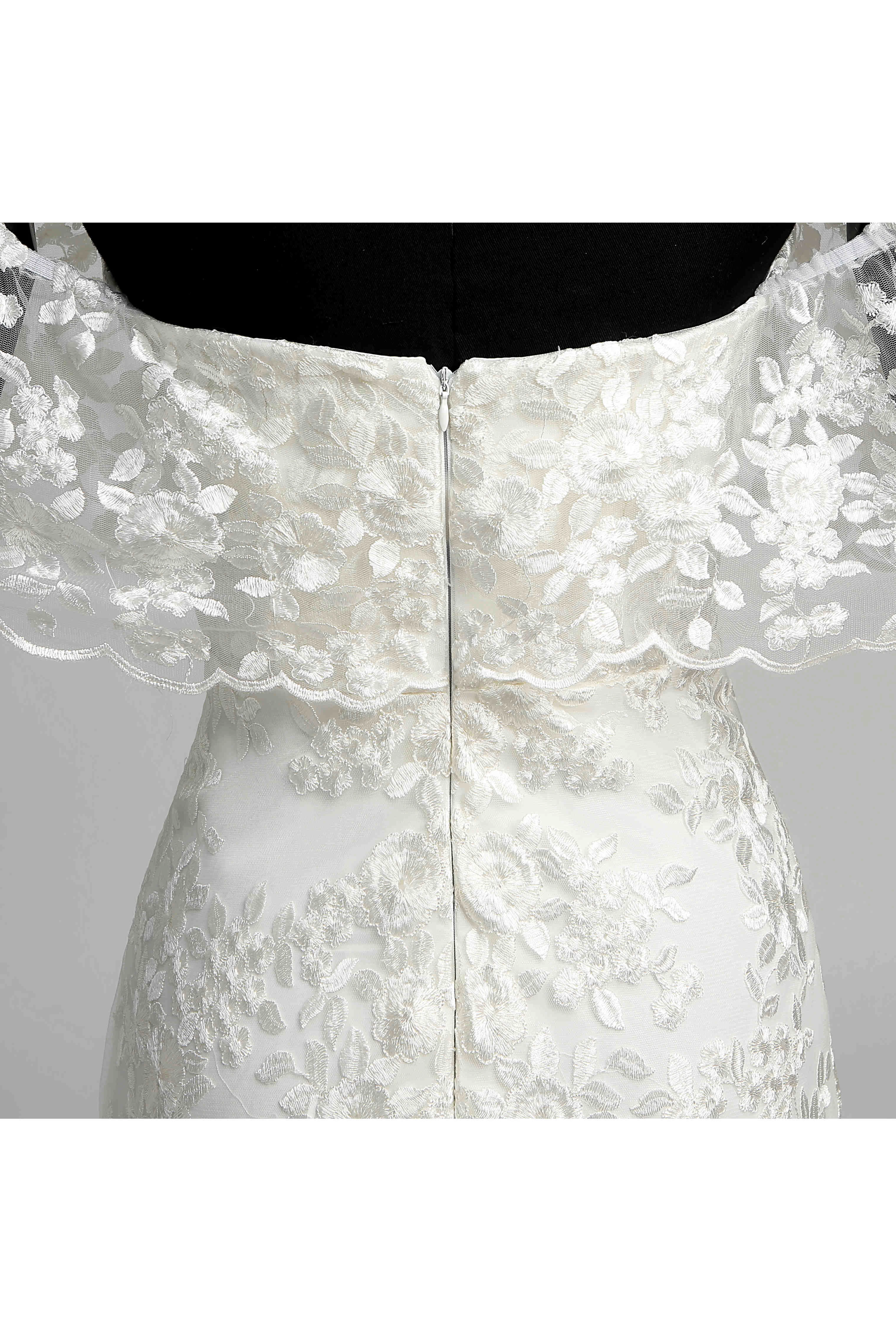 Elegant Off-the-shoulder Mermaid Long Lace Wedding Dress