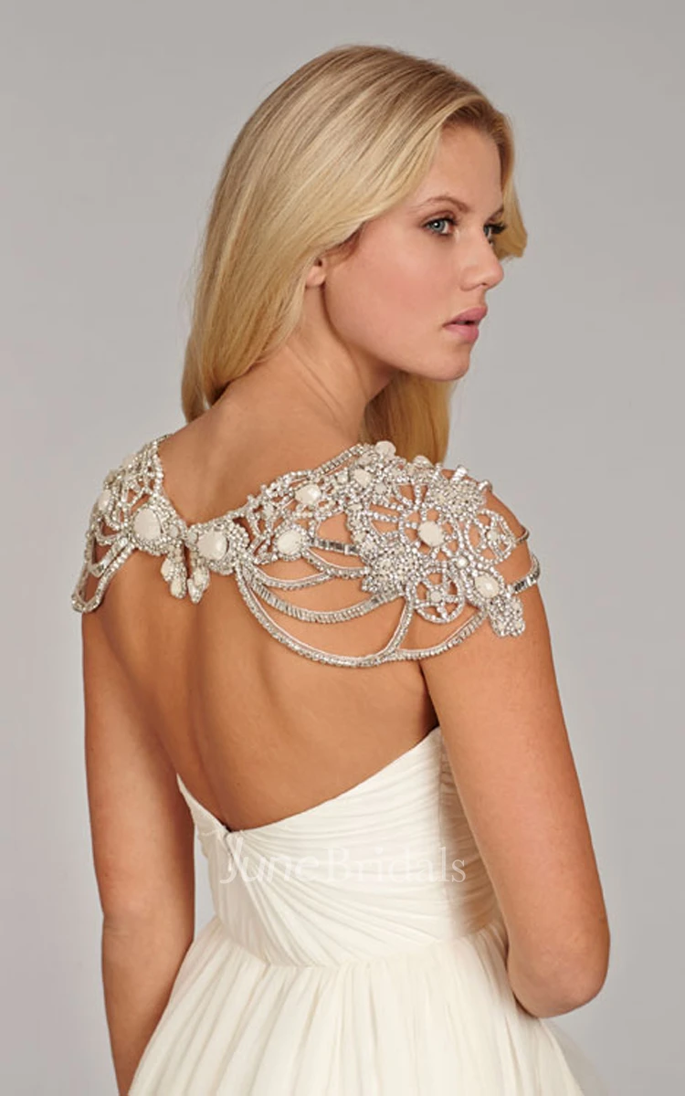 Captivating Sweetheart Neckline Ruched Bodice Long Gown With Cascading Ruffle