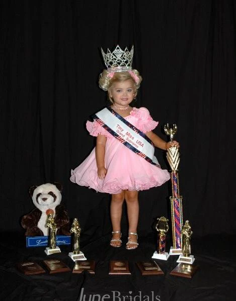 Lovely Short Pink Flower Girl Dress With Ruffles Flowers