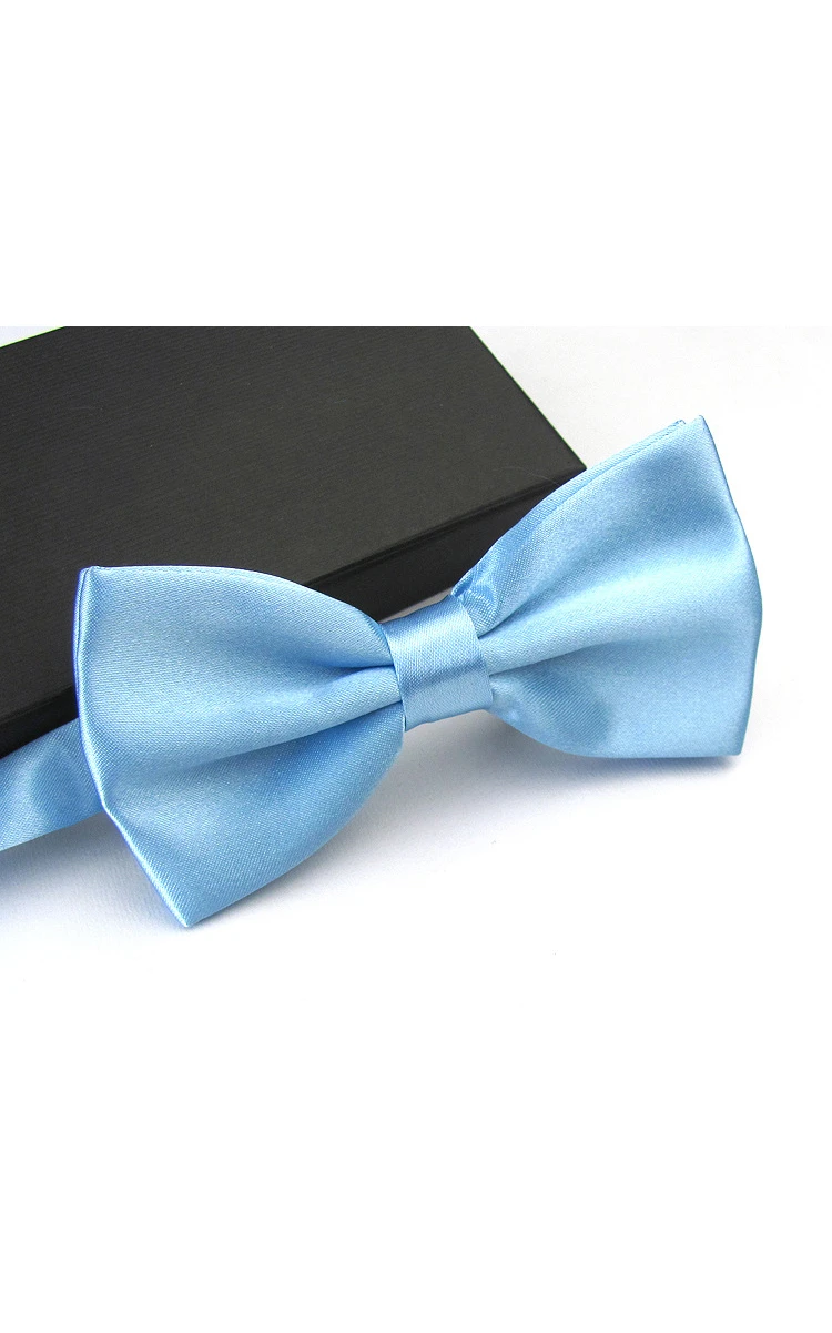 Plain Satin Wedding Bow Tie-11 Color Options