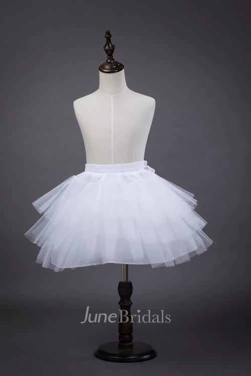 Short Style Three-layer Net Flower Girl Petticoat Wedding Dress Skirt Petticoat