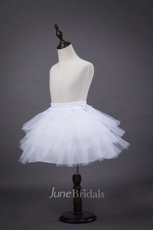 Short Style Three-layer Net Flower Girl Petticoat Wedding Dress Skirt Petticoat