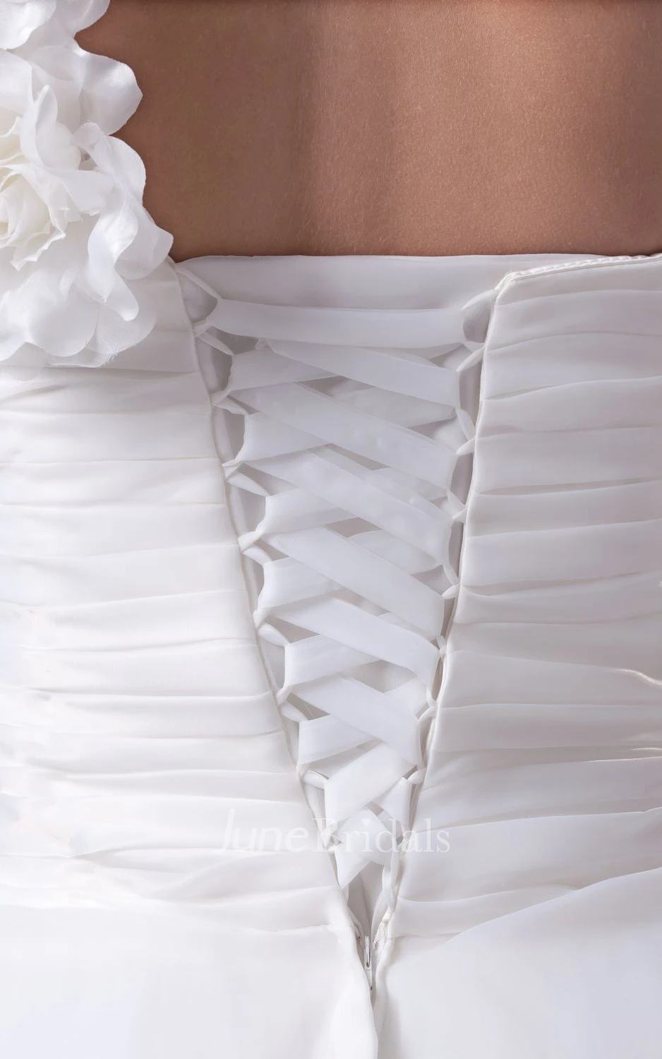 Ethereal Ruched A-Line Pick-Up Dress With Single Strap