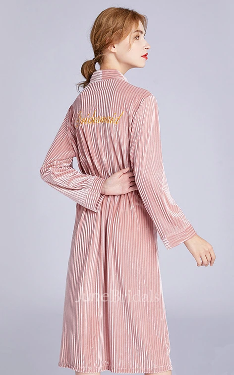 Bride Bridesmaid Embroidery Long Sleeved Robe
