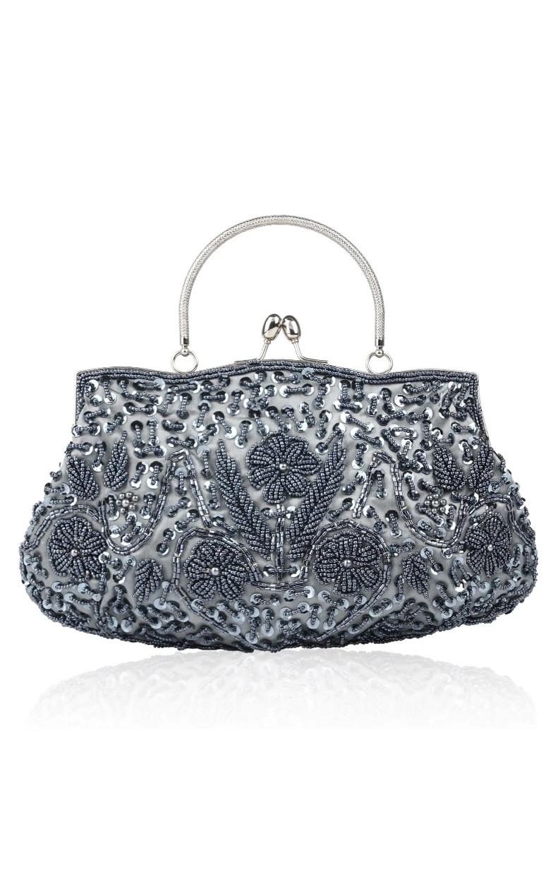 Appliqued Beaded Handbag