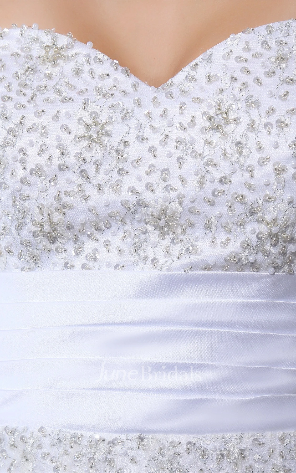 Floral Sweetheart A-Line Dress with Crystal Detailing