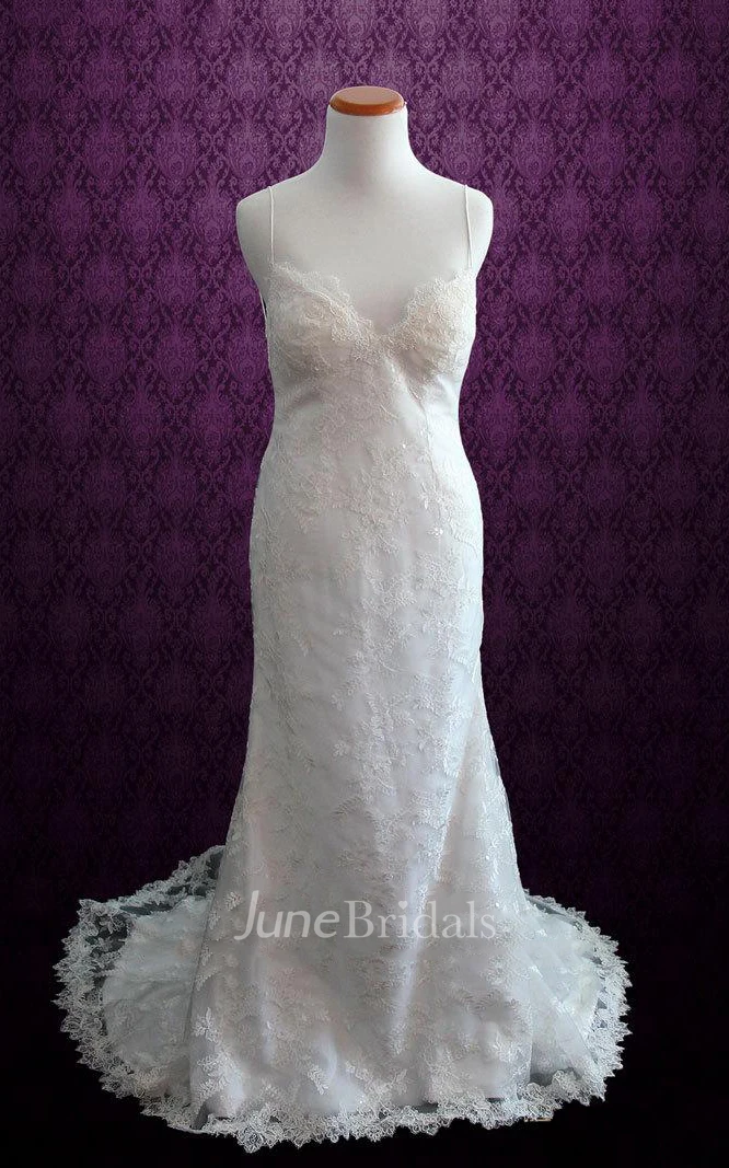 Simple Yet Sexy Sleek Lace Dress With Open Back