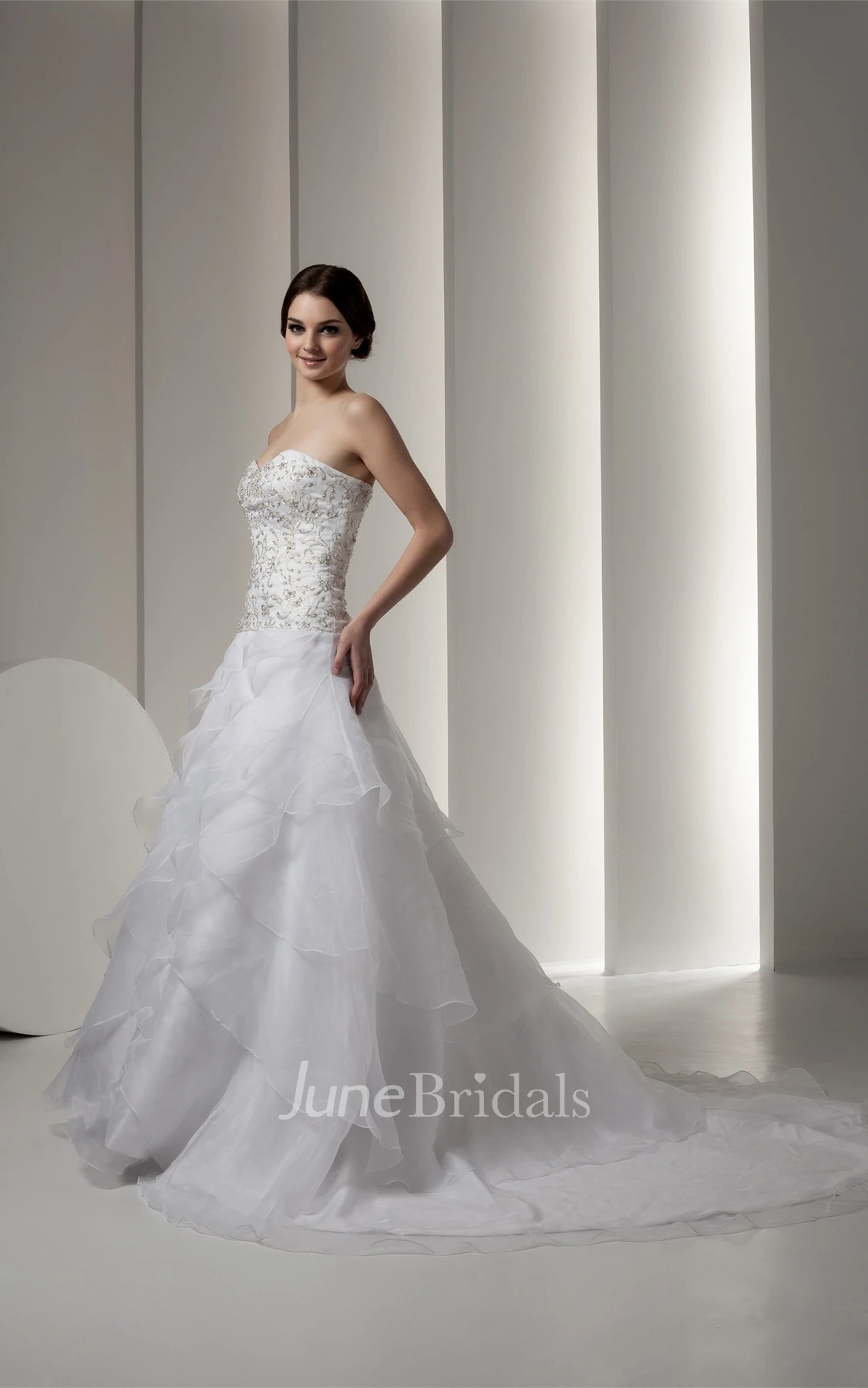 Sweetheart A-Line Ball Gown with Beading and Embroidered Bodice