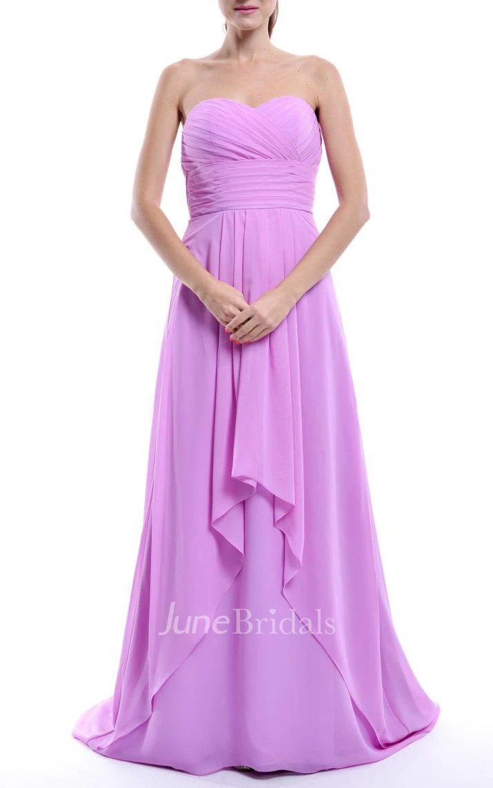 A-line Empire Sweetheart Empire Chiffon Dress