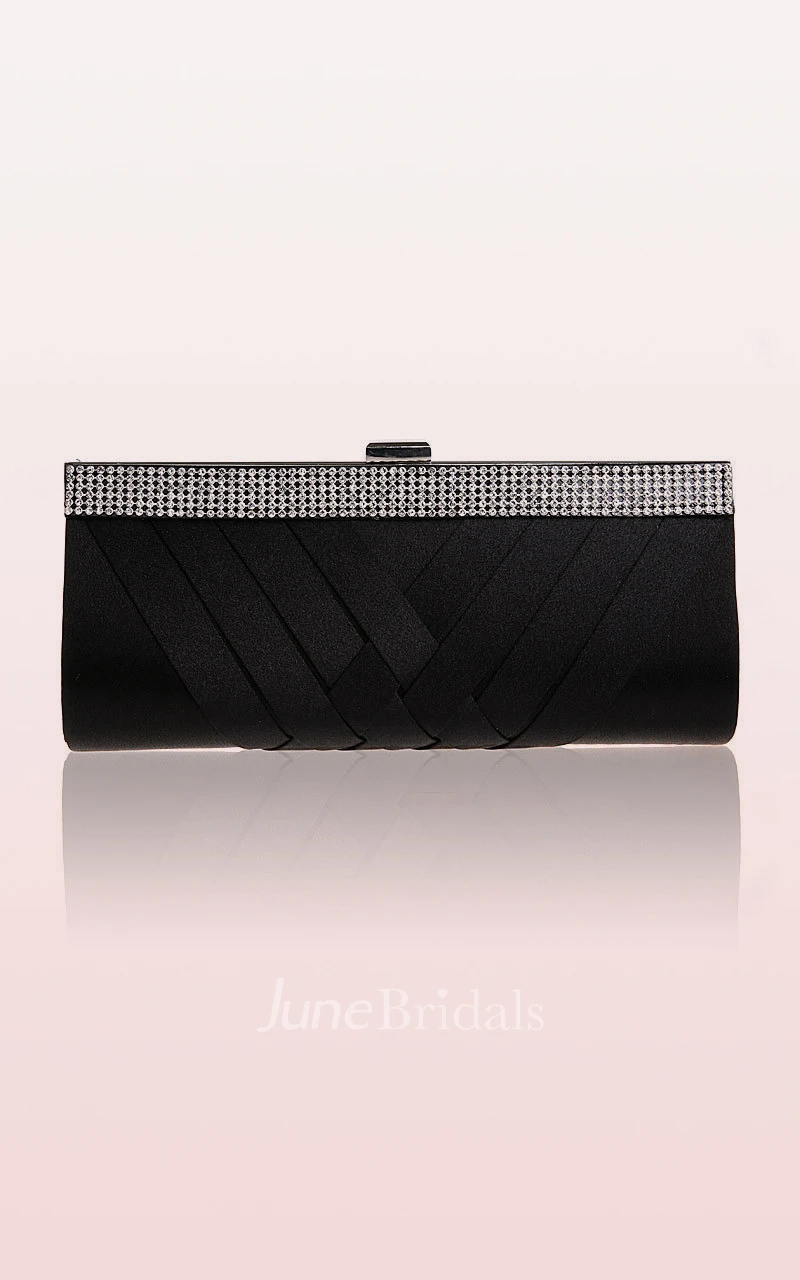 Rhinestone Woven Clutch