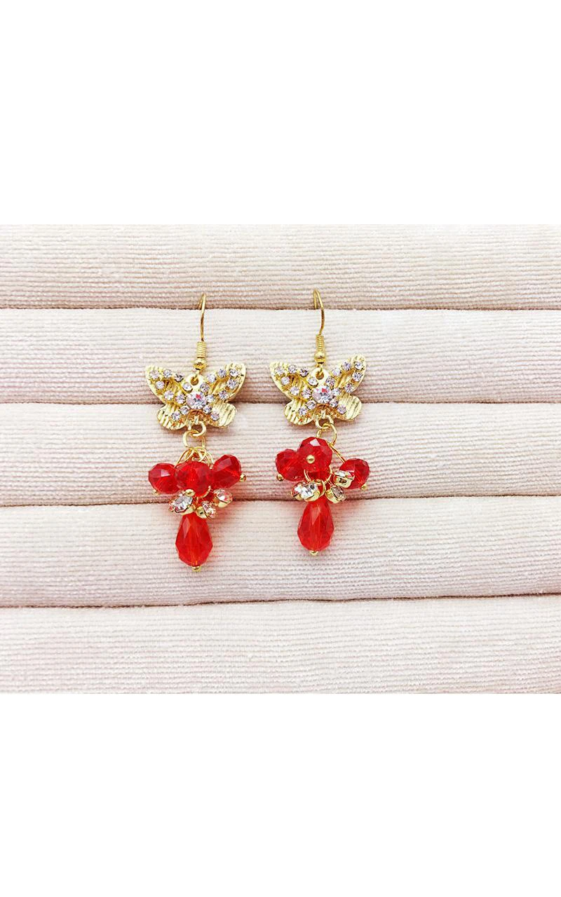Bride Red Headdress Hair Ornaments Chinese Cheongsam Wedding Accessories Plate Hairpin U-Shaped Clip