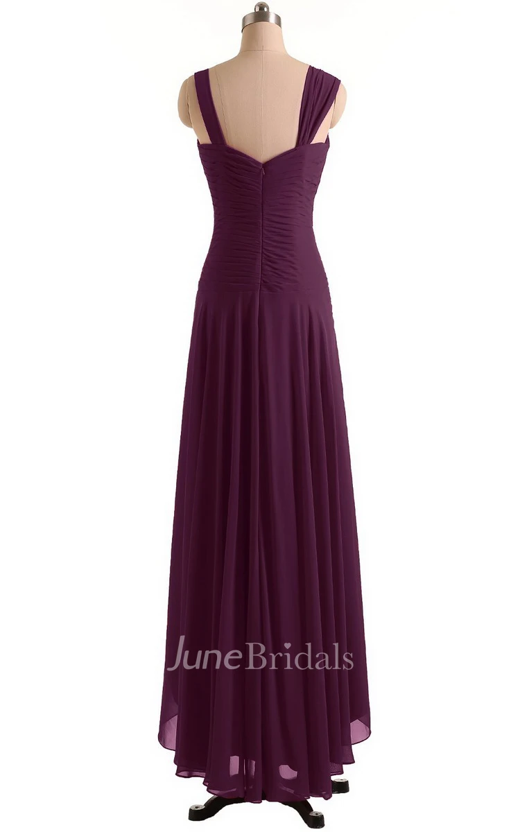 Queen Anne High-low Dress With Basque Waist