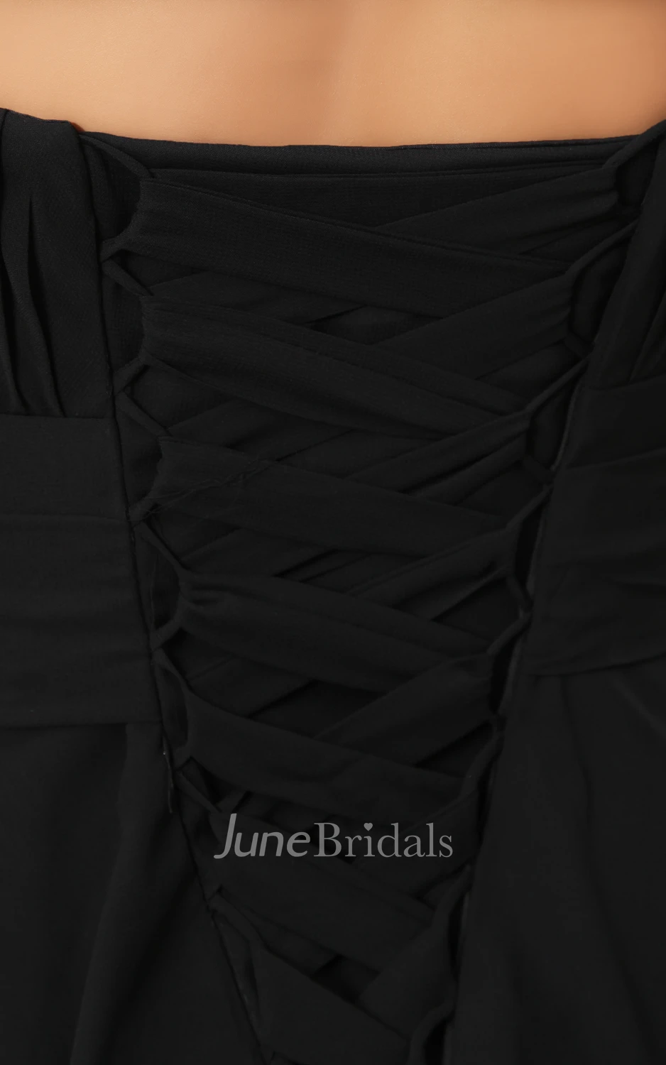 Romantic Strapless Midi Backless Dress With Bow