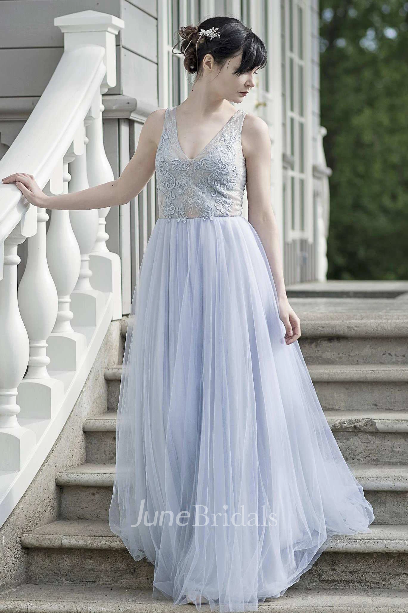 Chiffon Tulle Satin Lace Embroidered Wedding Dress