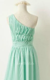 Short One-shoulder Chiffon Dress