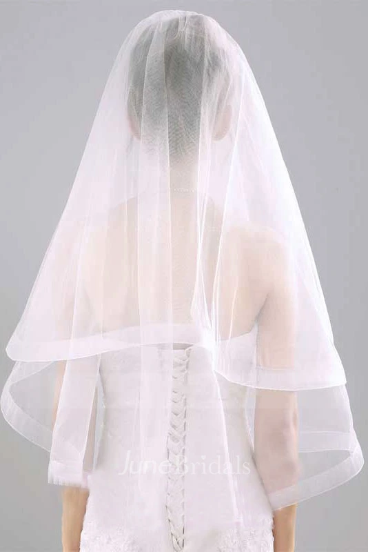 Fairy Shoulder Tulle Bridal Veil With Hair Comb