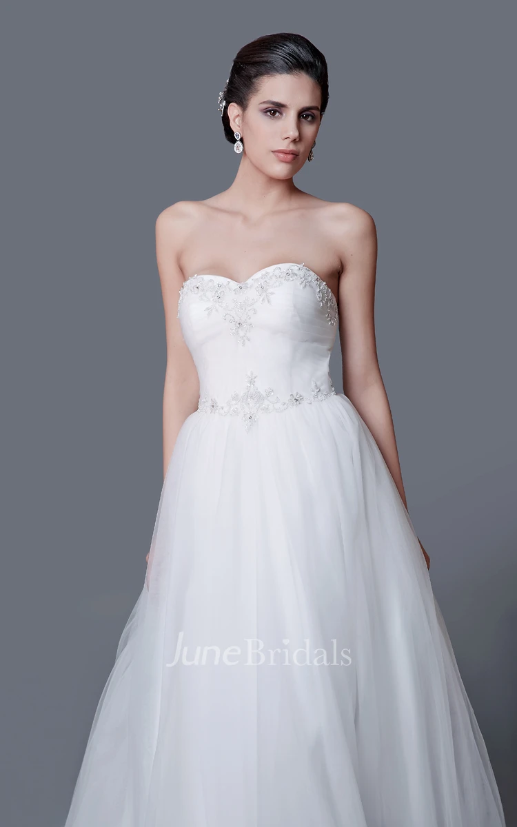Vibrant Sweetheart Beaded Top Ball Gown