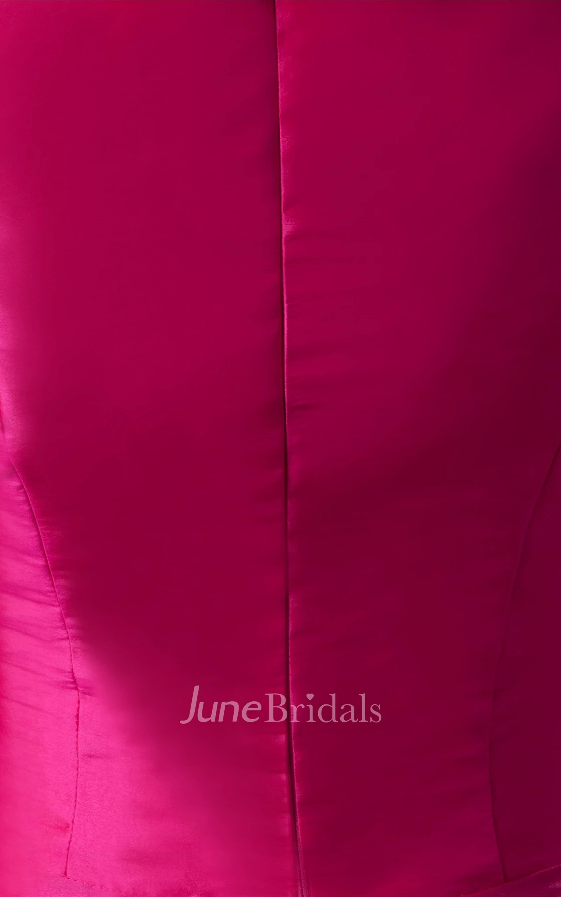 Sleeveless Floor-Length Satin Gown with Ruching and Flower