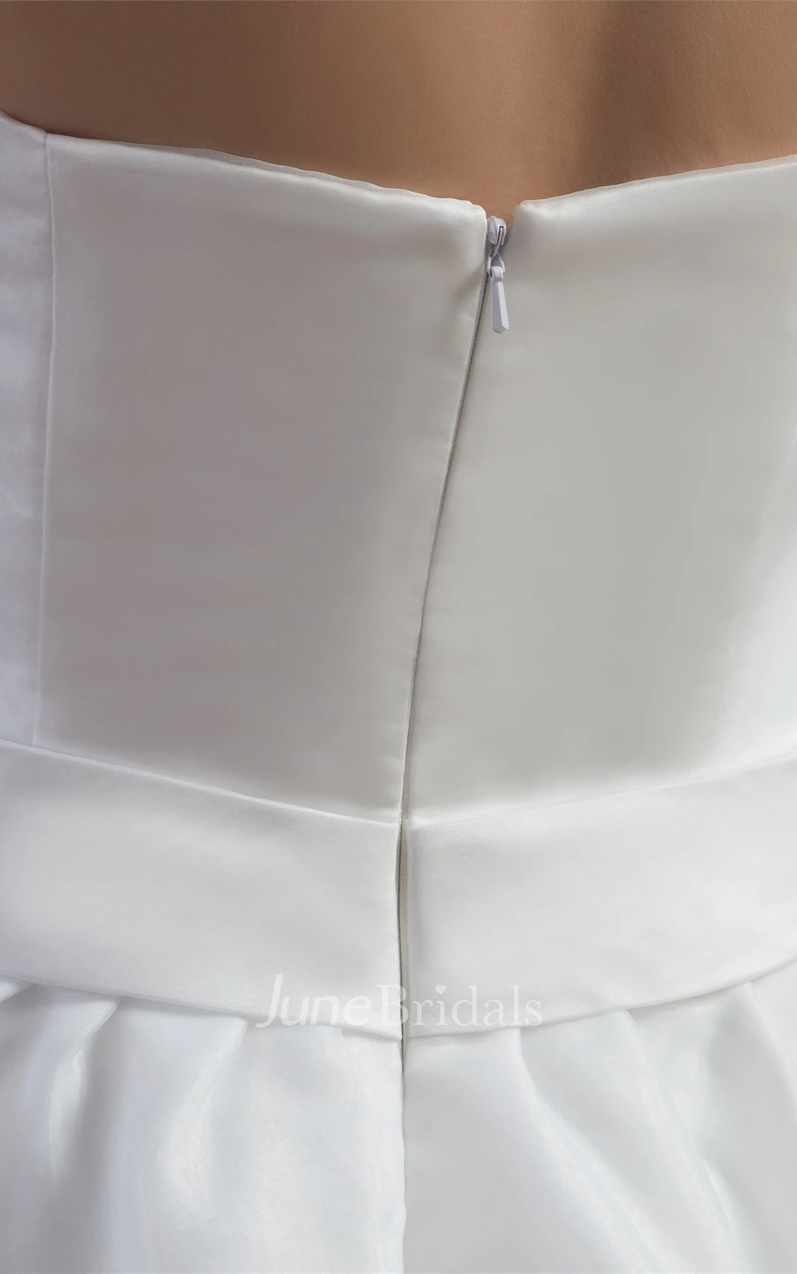 Sweetheart High-Low A-Line Gown with Tiers and Bow