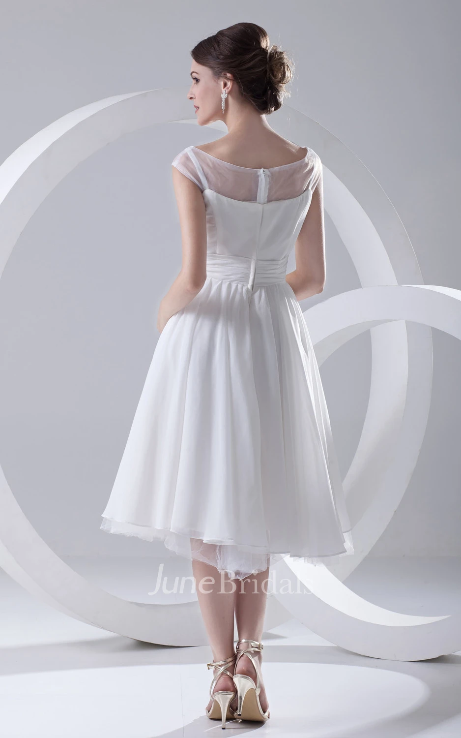 Lavish Illusion Sweet Chiffon Pleated Short Dress With Bow