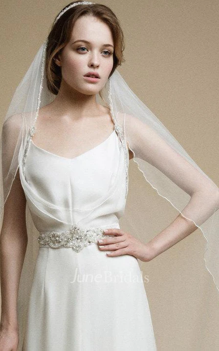 A-Line Spaghetti Split Front Dress With Waist Jewellery