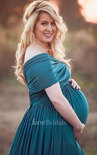 Maternity Extended Length Infinity Straps Jersey Knit Dress