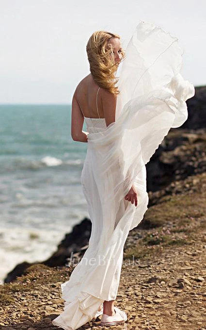 Boho Chiffon Spaghetti Floor-Length Dress With Waist Jewellery