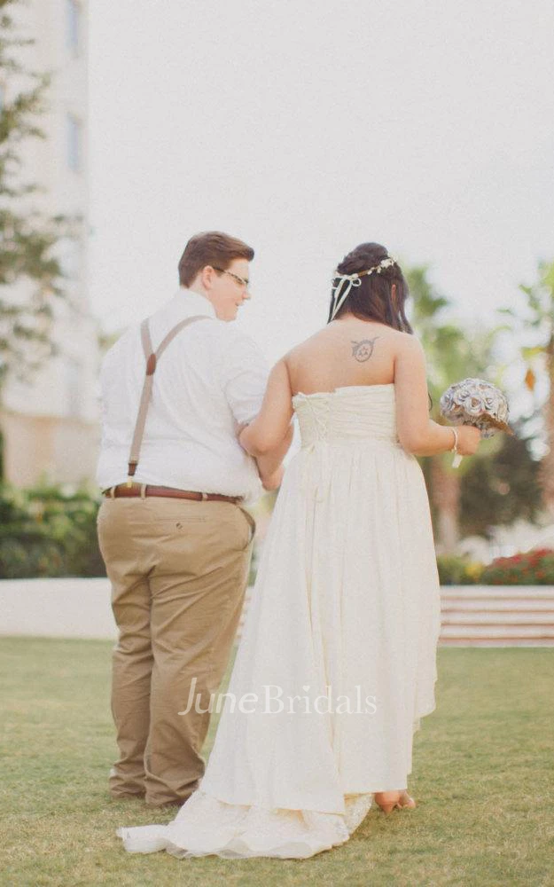 Bohemian Wedding With High Low Hem Stella By Starlight Dress