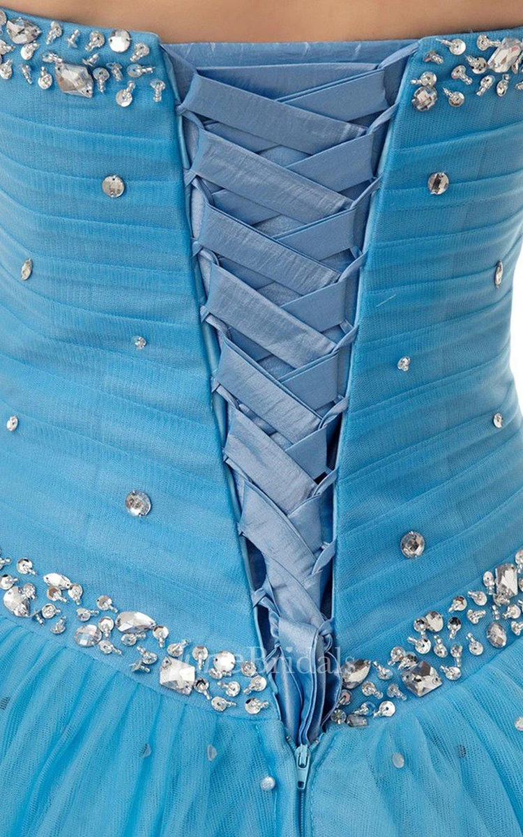 Sweetheart A-line Ballgown With Sequined Waistline