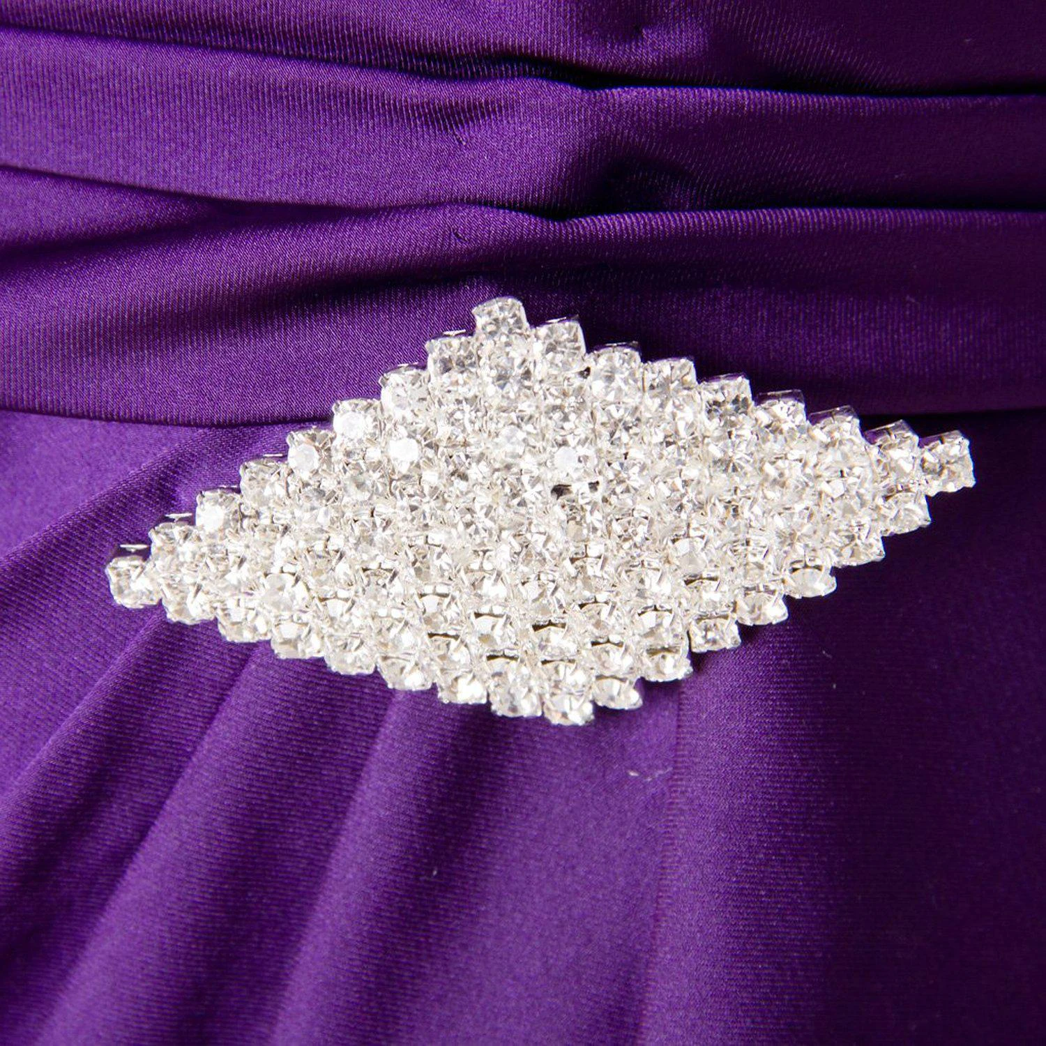 Sleeveless A-line Dress With Ruffles and Brooch