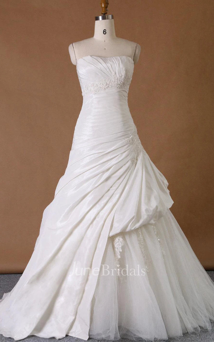 Trumpet Tulle Lace Satin Dress With Sequins Appliques