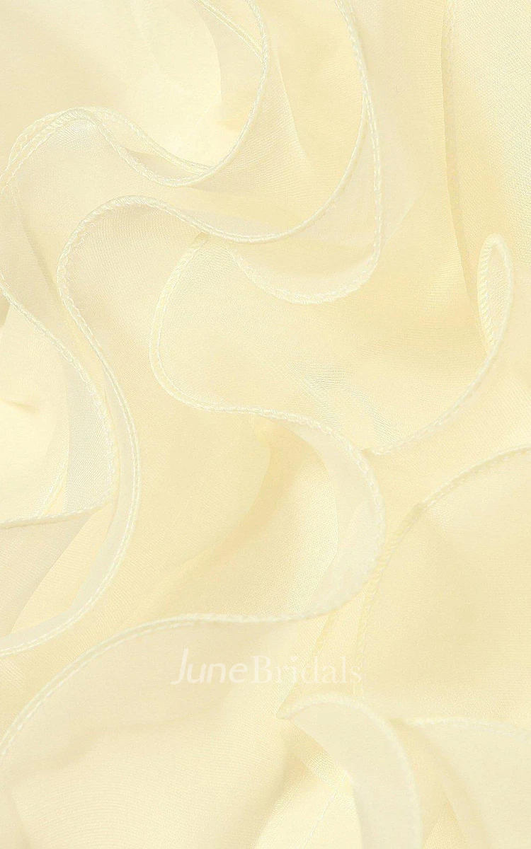 Sleeveless A-line Beaded Dress With Flowers and Bow