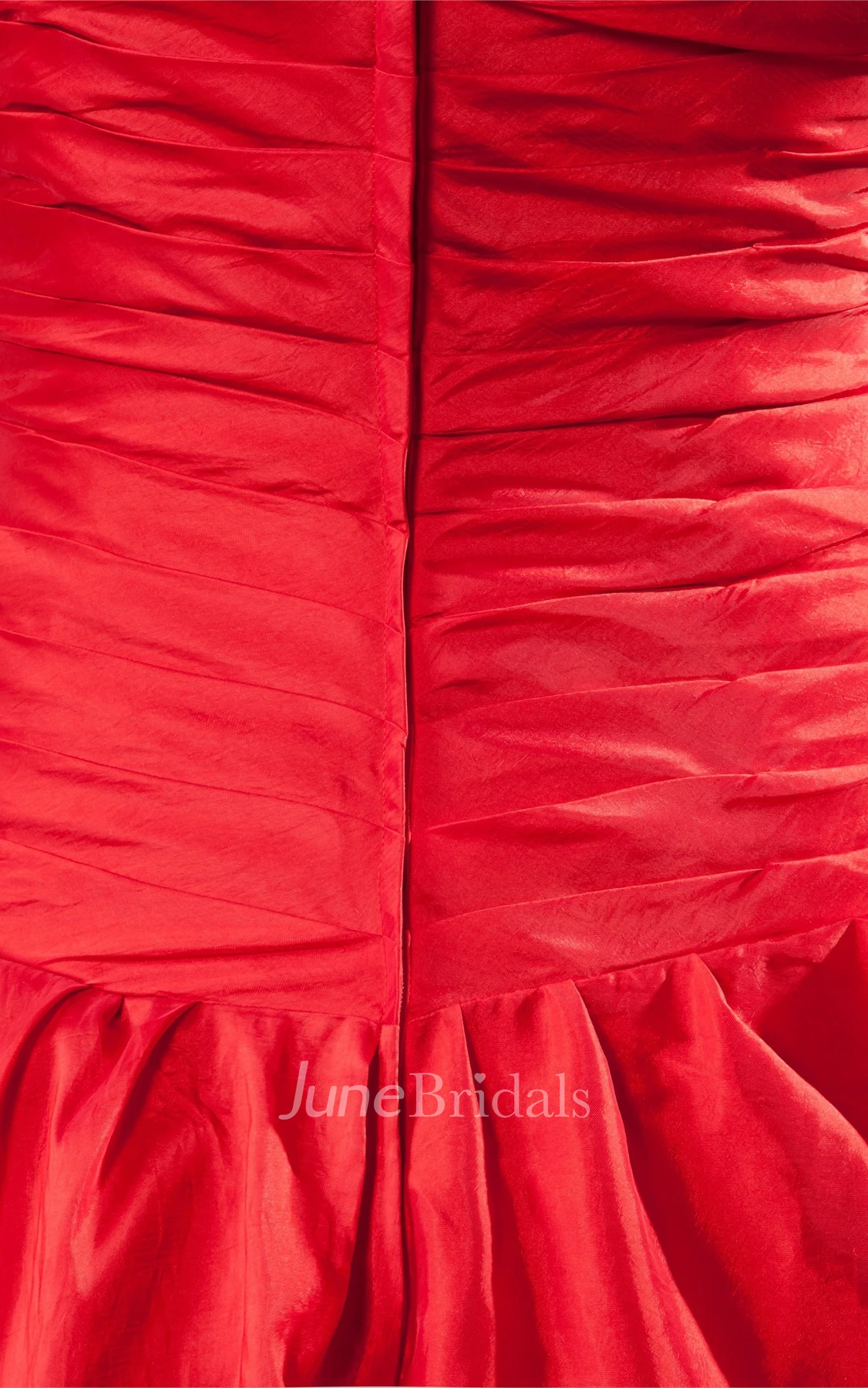 Sweetheart Criss-Cross Draped Gown with Crystal Detailing