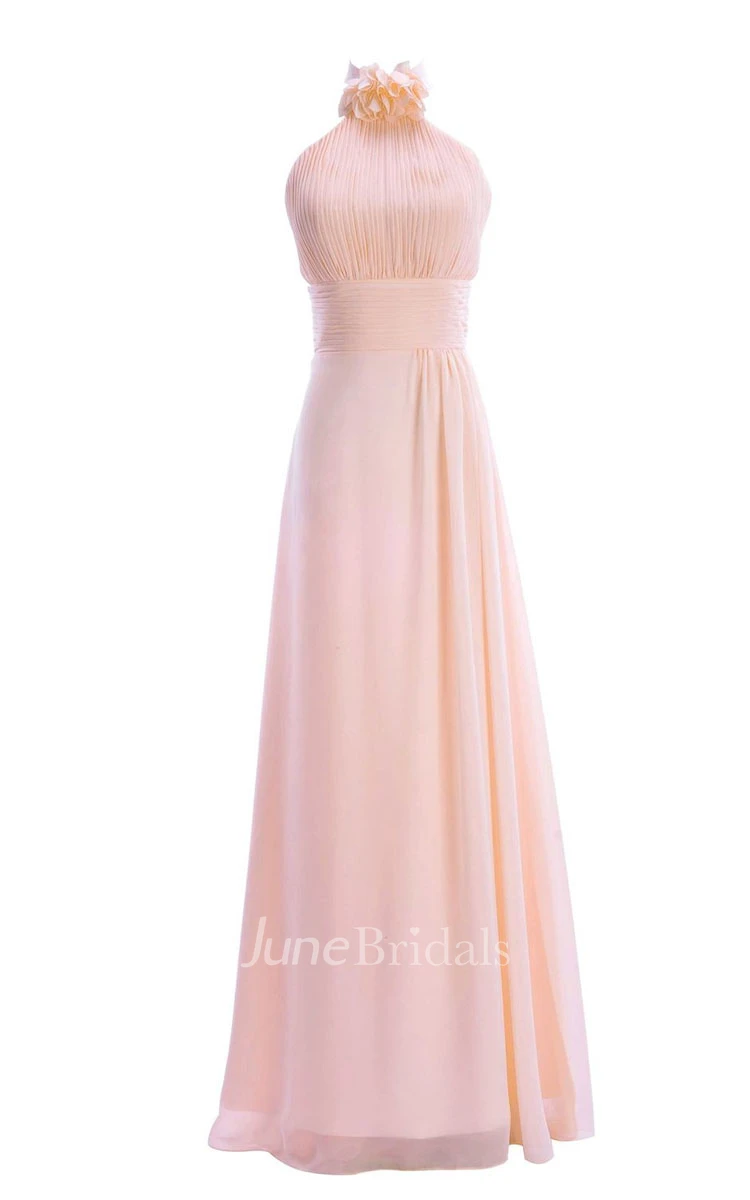 One-shoulder Sweetheart Long Empire Dress With Side Slit