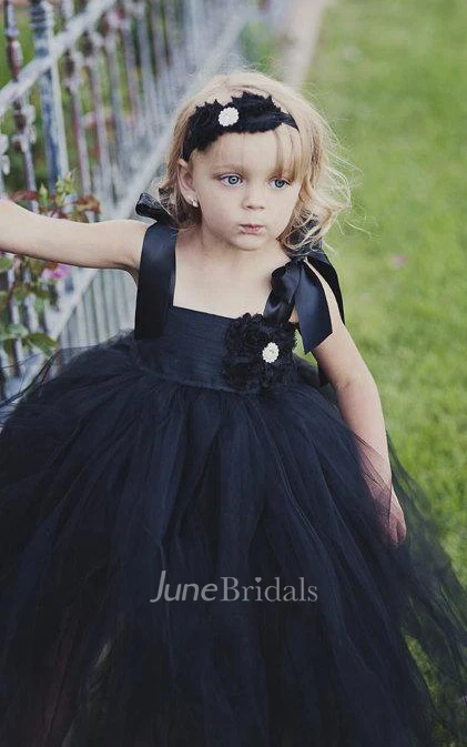 Black Flower Girl Tutu retail Dress-Black Tutu Dress-Black Girl Tutu-Black Wedding Tutu-Black Girl Tutu-Black Halloween Tutu.