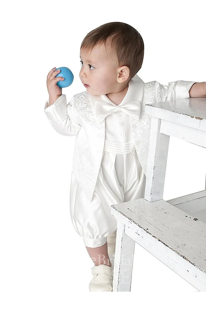 Romantic Lace Christening Dress With Button