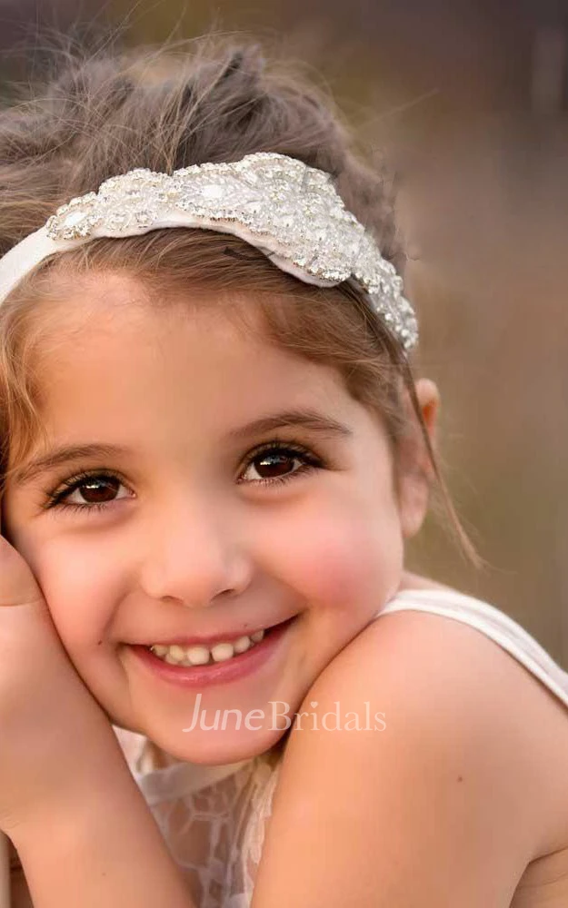 Boho Ivory Sleeveless Ruffled Flower Girl Lace Toddler Dress