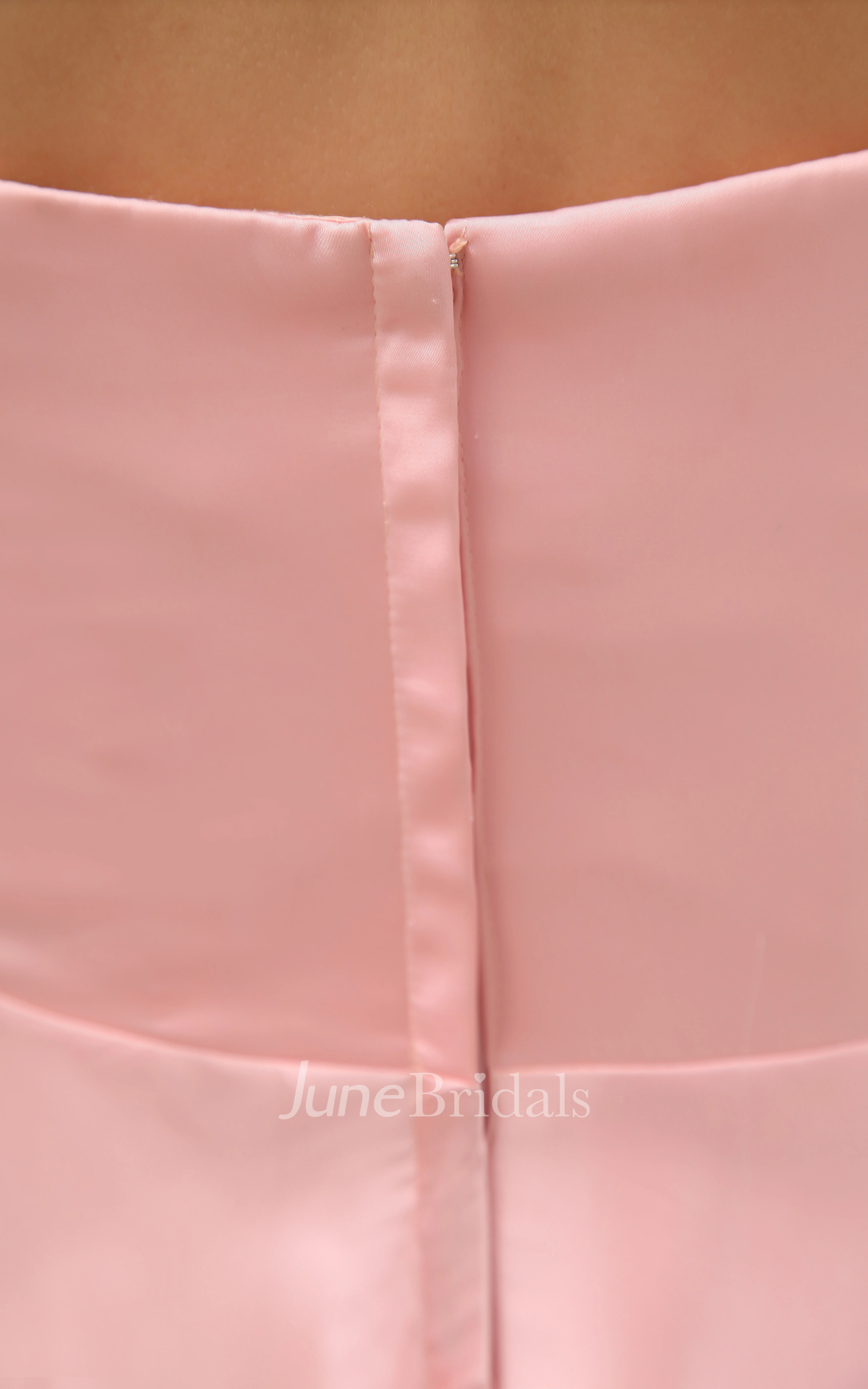 Adorable Strapless Front-Split Dress With Beaded Top