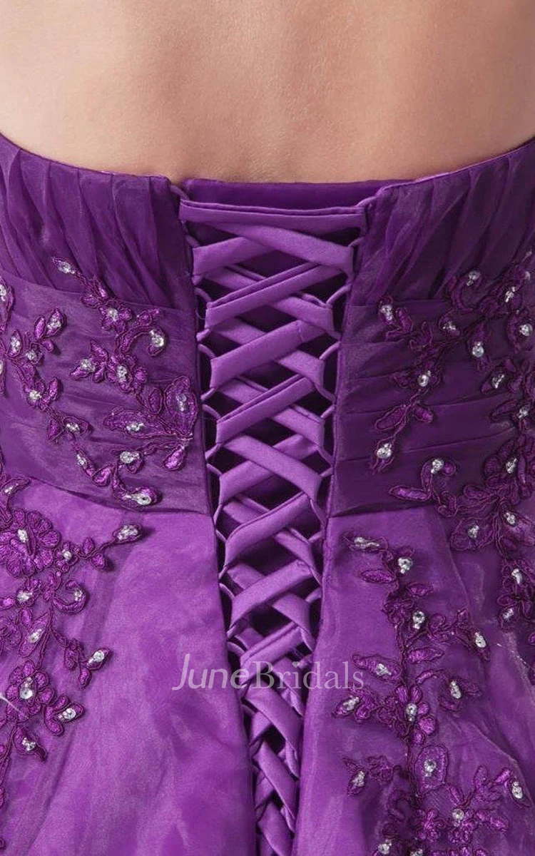 Sweetheart Ballgown With Sequins and Pleats