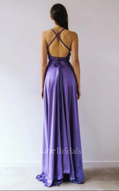 V-Neck Sleeveless Floor-Length Dress With Straps