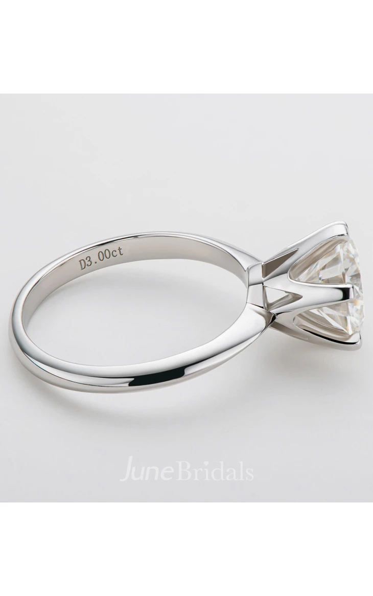 Solitaire Round Cut 925 Silver Wedding Rings