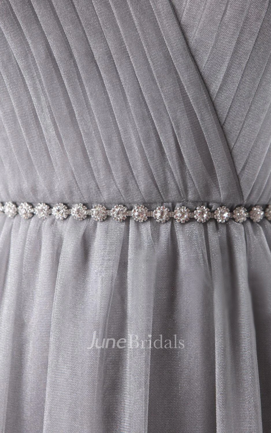 Criss Cross Spaghetti Straps Pleated A-line Chiffon Long Dress