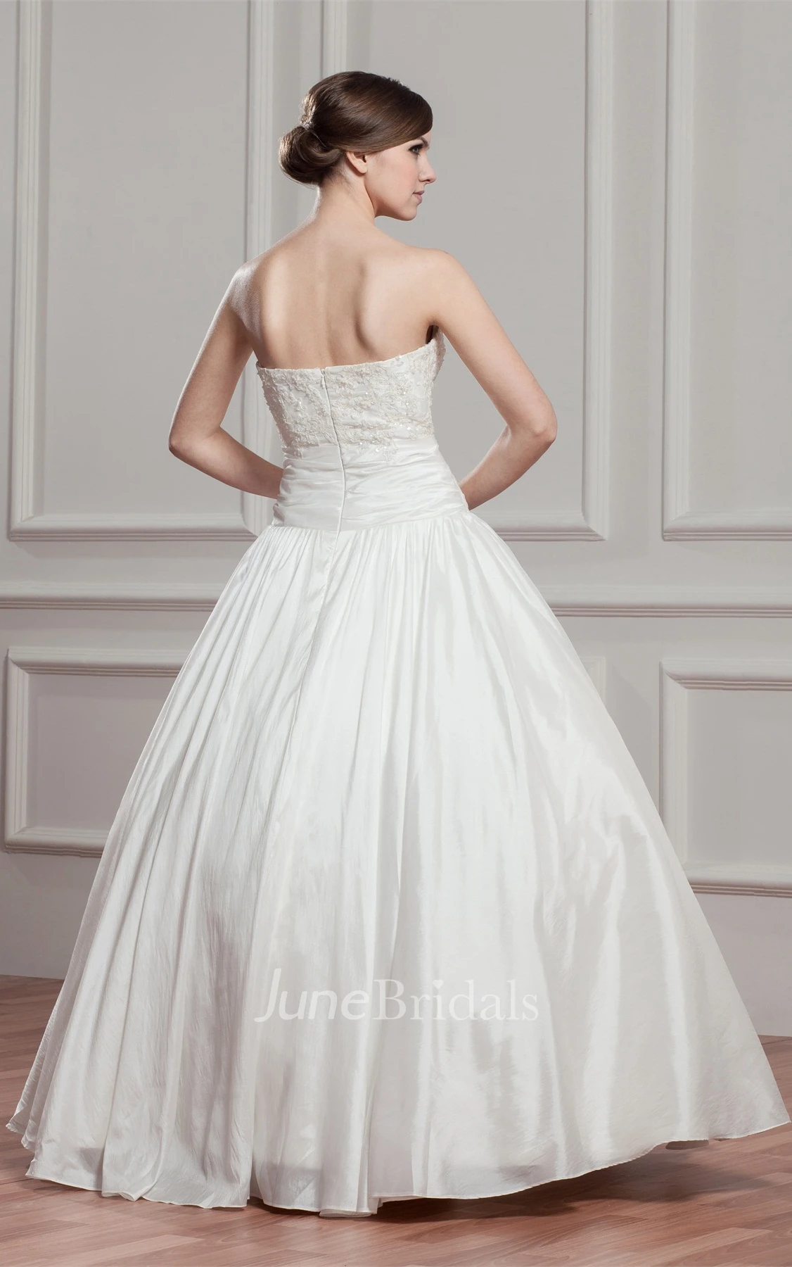 Sweetheart Pleated Ball Gown with Beading and Ruched Waist