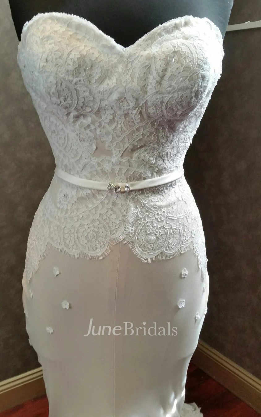 Nude Ivory Stretch Mermaid Bridal Gown Comfortable Beach Dress